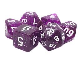 Sparkle Translucent Purple 7-Dice Set
