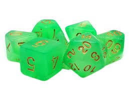 Nebula Green 7-Dice Set