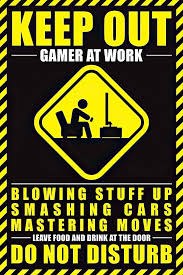 Keep Out Gamer At Work 24" x 36" Poster