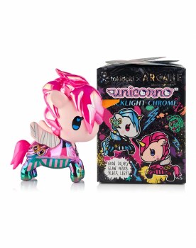 Tokidoki x Arcane Unicorno Black Light Chrome 2.75" Blind Box Vinyl Figure
