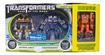 Transformers Dark of the Moon Bumblebee vs Soundwave with Bonus Rodimus Action Figure