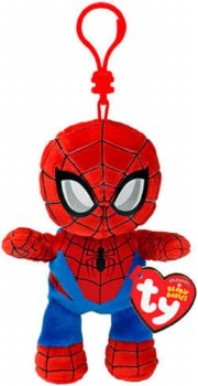 Spider-Man TY Beanie Babies Floppy Clip 5" Plush