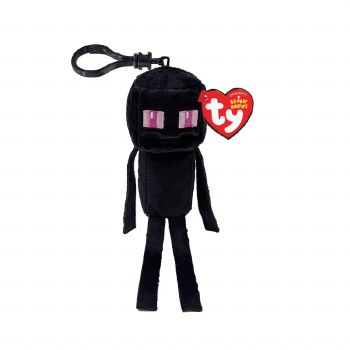 Minecraft Enderman TY Beanie Babies Floppy Clip 5" Plush