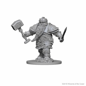 Dungeons and Dragons Nolzur's Marvelous Unpainted Dwarf Male Fighter Miniatures