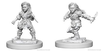 Pathfinder Deep Cuts Halfling Female Rogue Unpainted Miniatures