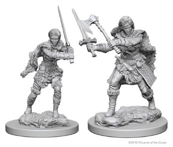 Dungeons and Dragons Nolzur's Marvelous Unpainted Human Female Barbarian Miniatures