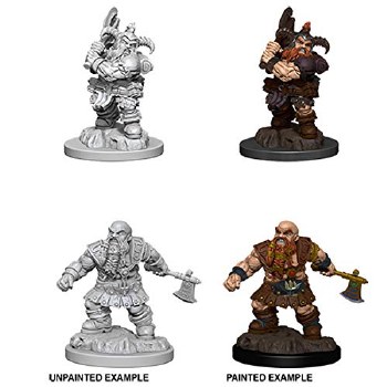 Dungeons and Dragons Nolzur's Marvelous Unpainted Dwarf Male Barbarian Miniatures