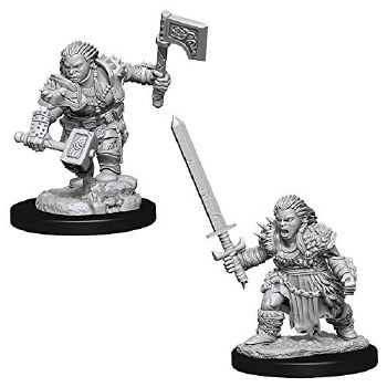 Dungeons and Dragons Nolzur's Marvelous Unpainted Dwarf Female Barbarian Miniatures