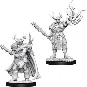 Pathfinder Deep Cuts Male Half Orc Druid Unpainted Miniatures