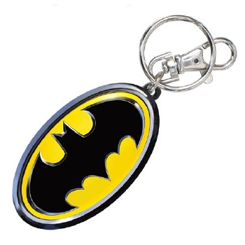Batman Symbol Color Pewter Keychain