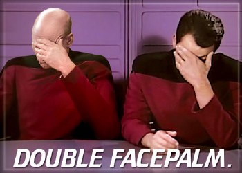 Star Trek Next Generation Double Facepalm Magnet