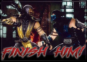 Mortal Kombat Scorpion and Sub-Zero Finish Him! Magnet