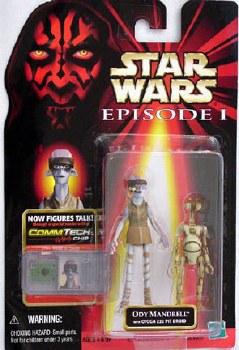 Star Wars Ody Mandrell with Otoga Pit Droid Episode I Commtech Chip Action Figure