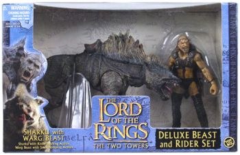 Lord of the Rings Sharku with Warg Beast Beast and Rider Set Two Towers Deluxe Action Figure Lord of the Rings Sharku with Warg Beast Beast and Rider Set Two Towers Deluxe Action Figure