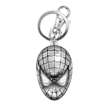 Spider-Man Head Pewter Keychain