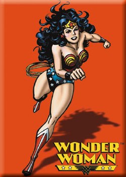 Wonder Woman on Red Magnet