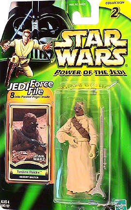 Star Wars Power of the Jedi Force File Tusken Raider Figure