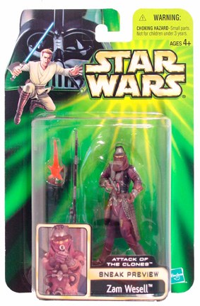 Star Wars Attack of the Clone Zam Wesell Sneak Preview Action Figure