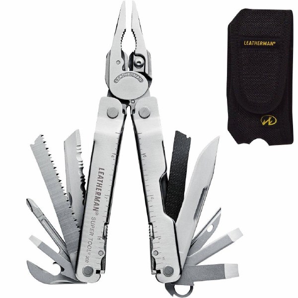 Leatherman SuperTool 300 Stainless Steel w/Black Leather Case 831148