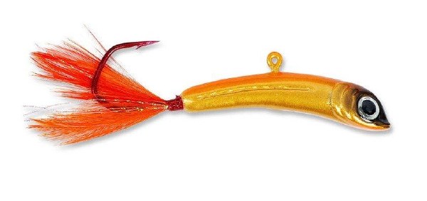Blue Fox Lil' Foxee Jig 1 1/8oz Gold Flo Orange
