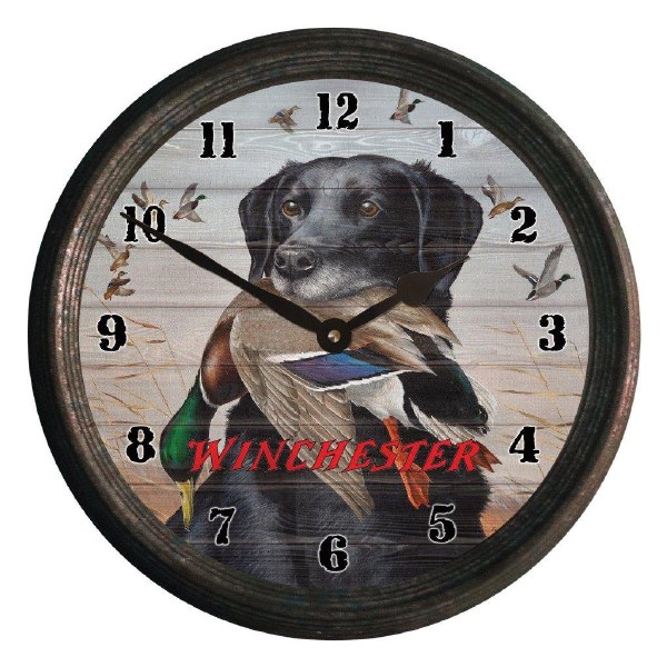 Rivers Edge Clock 15" Black Lab