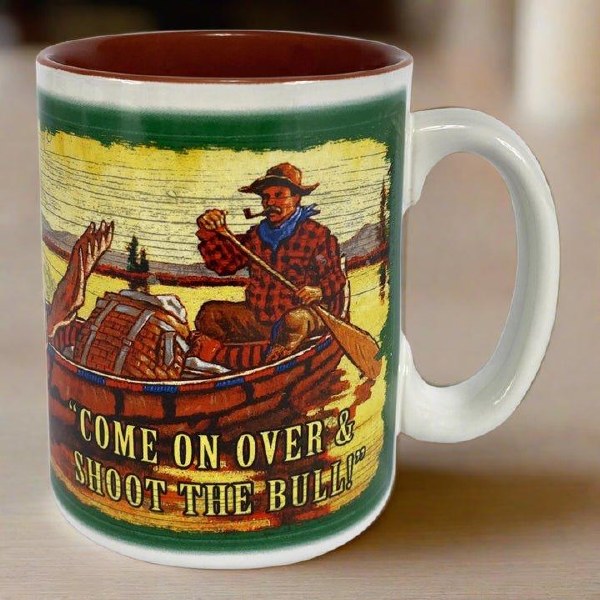 Rivers Edge Mug Moosehead Lodge Shoot The Bull 16oz