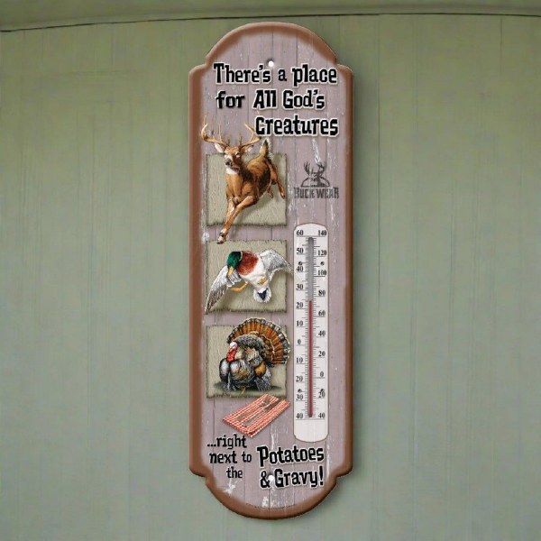 Rivers Edge Thermometer Room For All God's Creatures