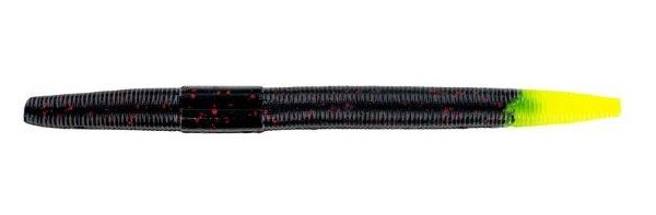 Big Bite Baits 5" Trick Stick Black Neon Chart Tip 8 Per Pack