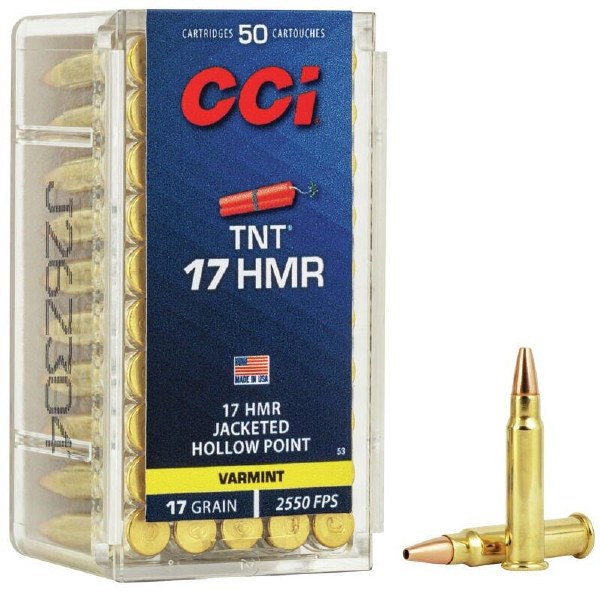 CCI 17 HMR 17gr TNT Jacketed Hollow Point 50ct