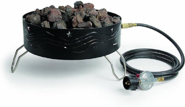 Stansport Propane Firepit with Lava Rocks 65,000 BTU