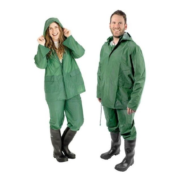 Stansport 3-Piece Deluxe Vinyl Rainsuit Large