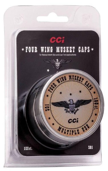 CCI 4 Wing Musket Caps 301 100qty