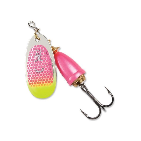 Blue Fox Classic Vibrax #2  Pink Scale Chartreuse Tip UV 3/16oz