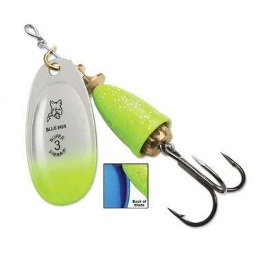 Blue Fox Classic Vibrax #3 Chartreuse Blue Candyback 1/4oz