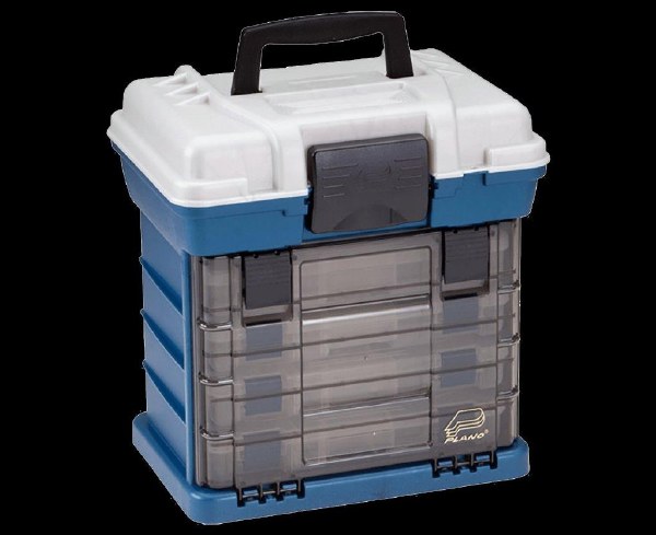 Plano 136400 4-By Drawer Tackle Box Blue Silver