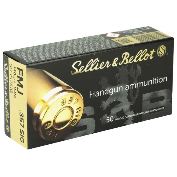 Sellier & Bellot 357 Sig 140gr FMJ 50 Rounds