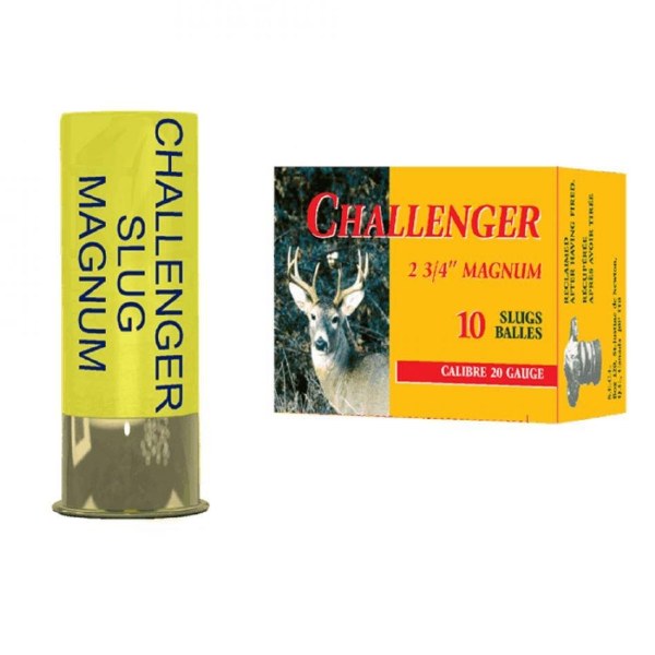Challenger 20 Gauge 2 3/4" Magnum Slugs 10 Rounds