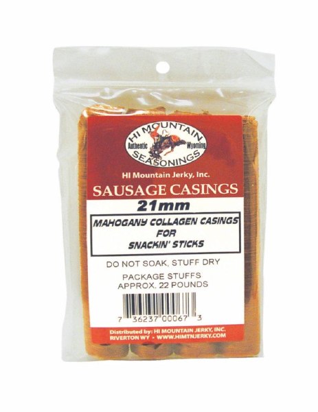 Hi Mountain 21mm Mahogany Collagen Breakfast Sausage Casings