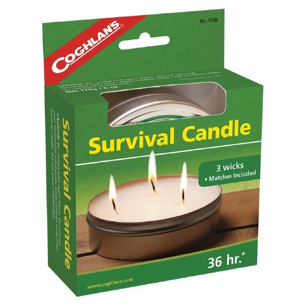 Coghlans Survival Candle 3 Wick Matches Included 36hr Burn Time