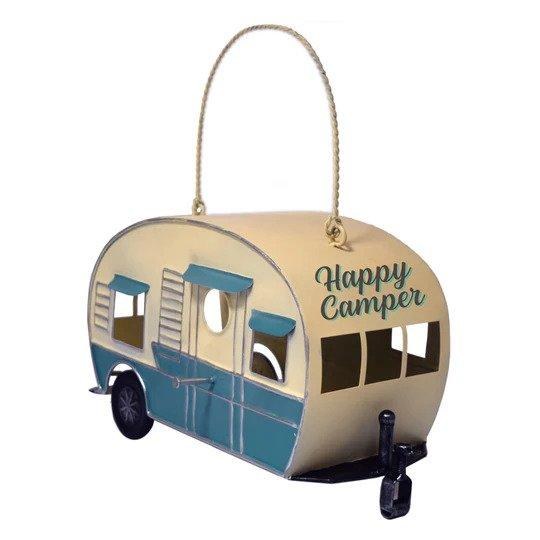 Rivers Edge Birdhouse Vintage RV Turquoise/White