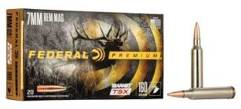 Federal Premium 7mm Rem Mag 160gr Barnes TSX