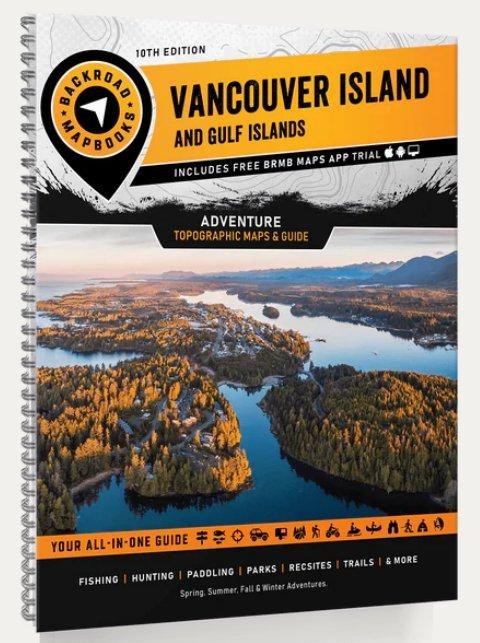 Backroad Map Books Vancouver Island BC Victoria & Gulf Islands 9th Edition