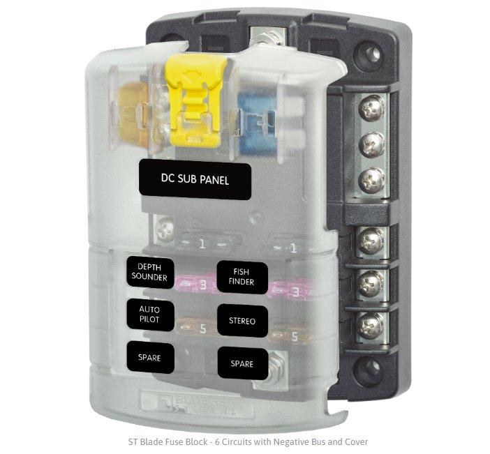 Blue Sea Systems ST Blade Fuse Block ATO/ATC 5025