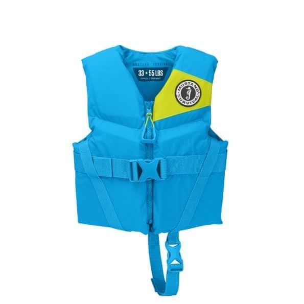 Mustang MV3565 Child Foam Vest 33-55lbs Azure Blue