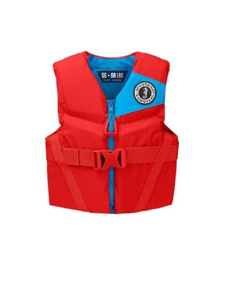 Mustang Youth Foam Vest 55-88Lbs Imperial Red
