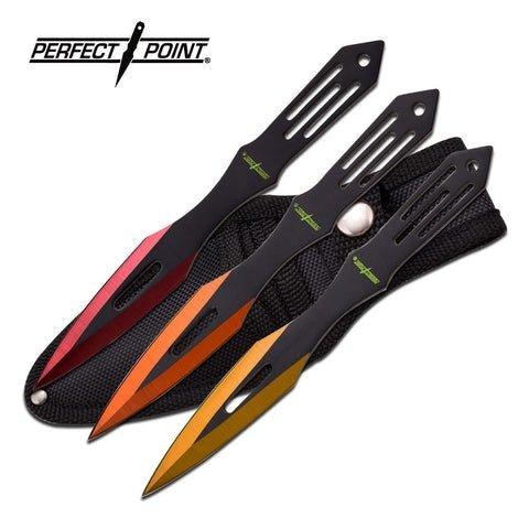 Perfect Point Throwing Knives Red Yellow Orange 3pk 598-3ROY