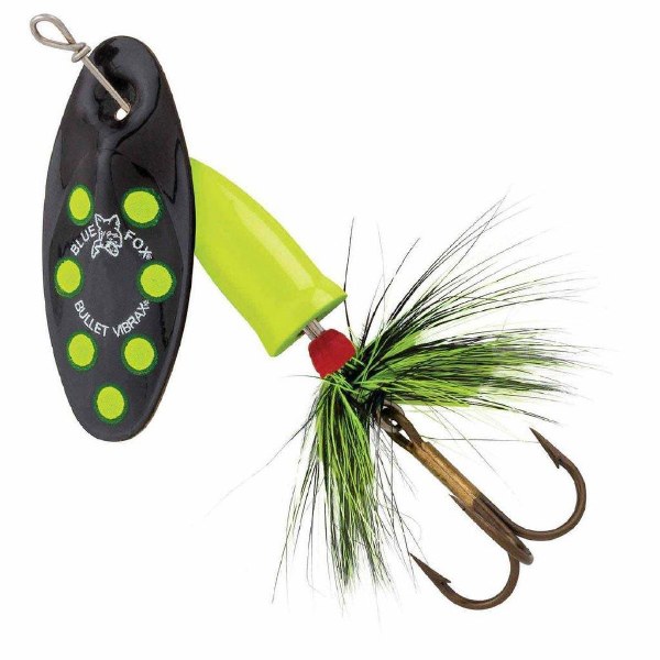 Blue Fox Vibrax Bullet Fly #3 Black/Flo. Yellow 3/8oz