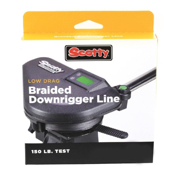 Scotty 2801K Braided Downrigger Line Low Drag 150lb 300' w/Terminal Tackle