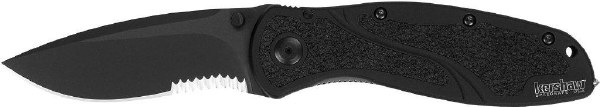 Kershaw Blur Folder 3.5" Serrated w/Glass Breaker Black