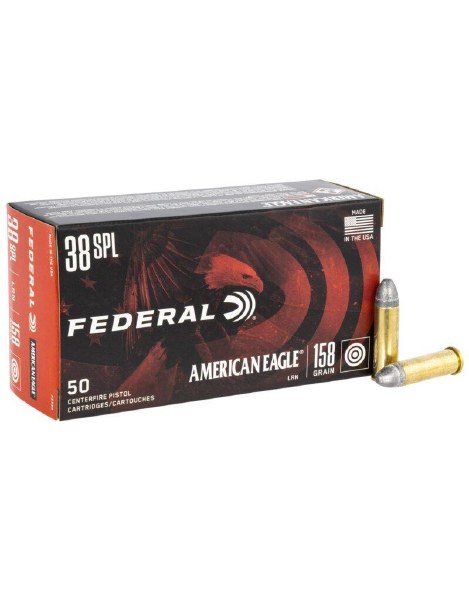 Federal American Eagle 38spl 158gr Lead Round Nose